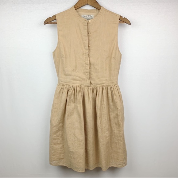 JACK WILLS Gold Metallic Kemsley Shirt Dress - Picture 2 of 8